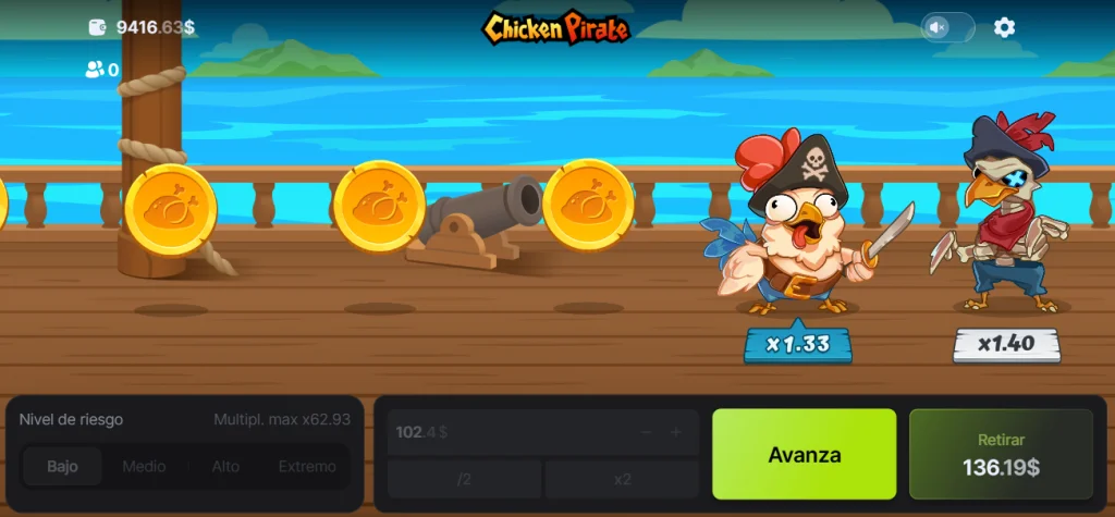 Chicken Pirate Demo Juego