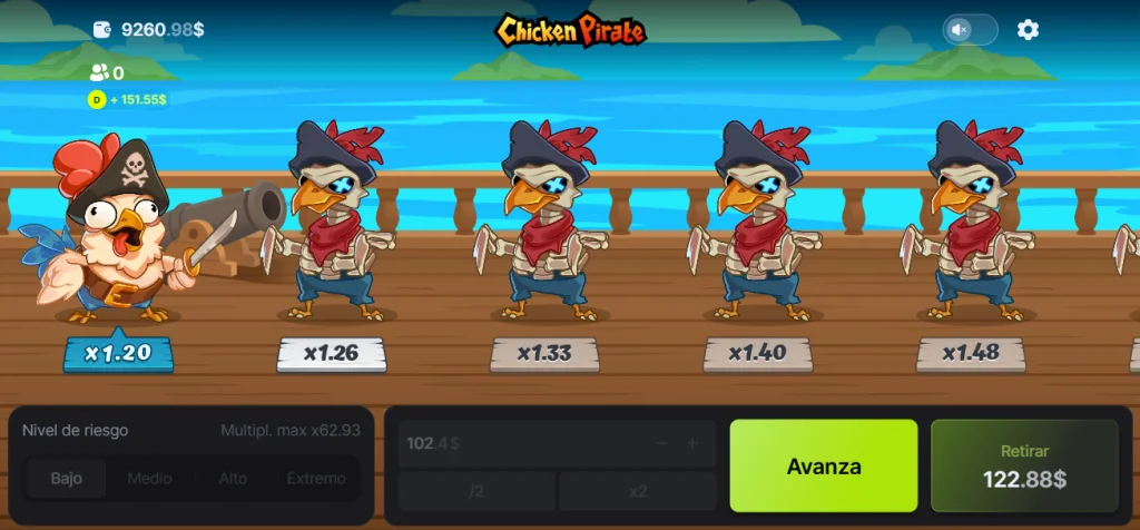 Juego Demo Chicken Pirate